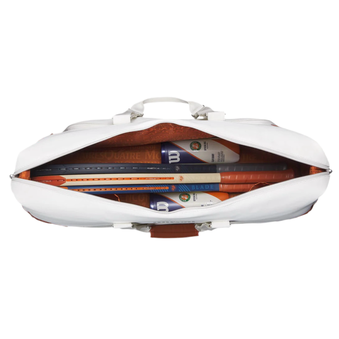 Wilson Roland Garros Large Duffle Bag (Ecru and Blue) - 爱游戏体育-爱游戏|爱游戏官方网站