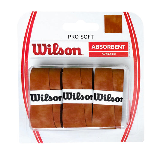 Wilson Pro Soft Absorbent Overgrip (Clay Brown) (3 pieces) - 爱游戏体育-爱游戏|爱游戏官方网站