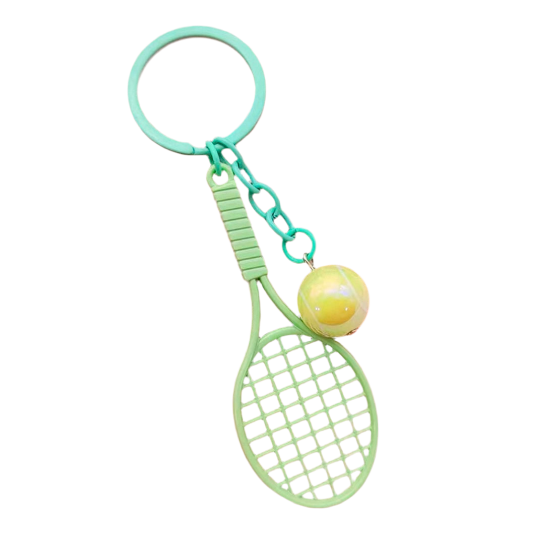 Tennis Racket Metal Keychain Keyring - 爱游戏体育-爱游戏|爱游戏官方网站