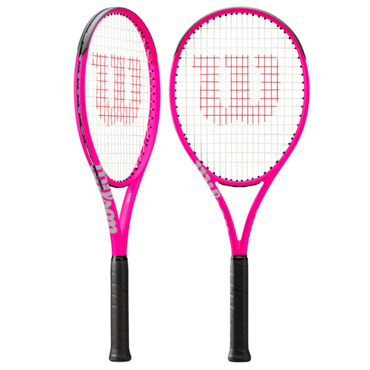 Wilson Burn 105S v6 Pink Tennis Racket (Unstrung 265g) (Strung with Wilson Sensation @ 52lb)