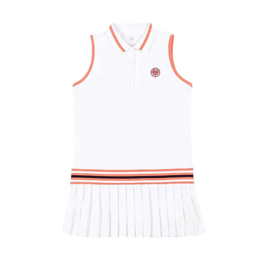Roland Garros Women’s Sleeveless Dress (White) - 爱游戏体育-爱游戏|爱游戏官方网站