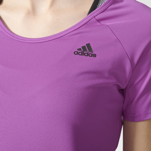 [CLEARANCE] Adidas Women's Dri-Fit Basic Performance Tee Top T-Shirt (Purple)