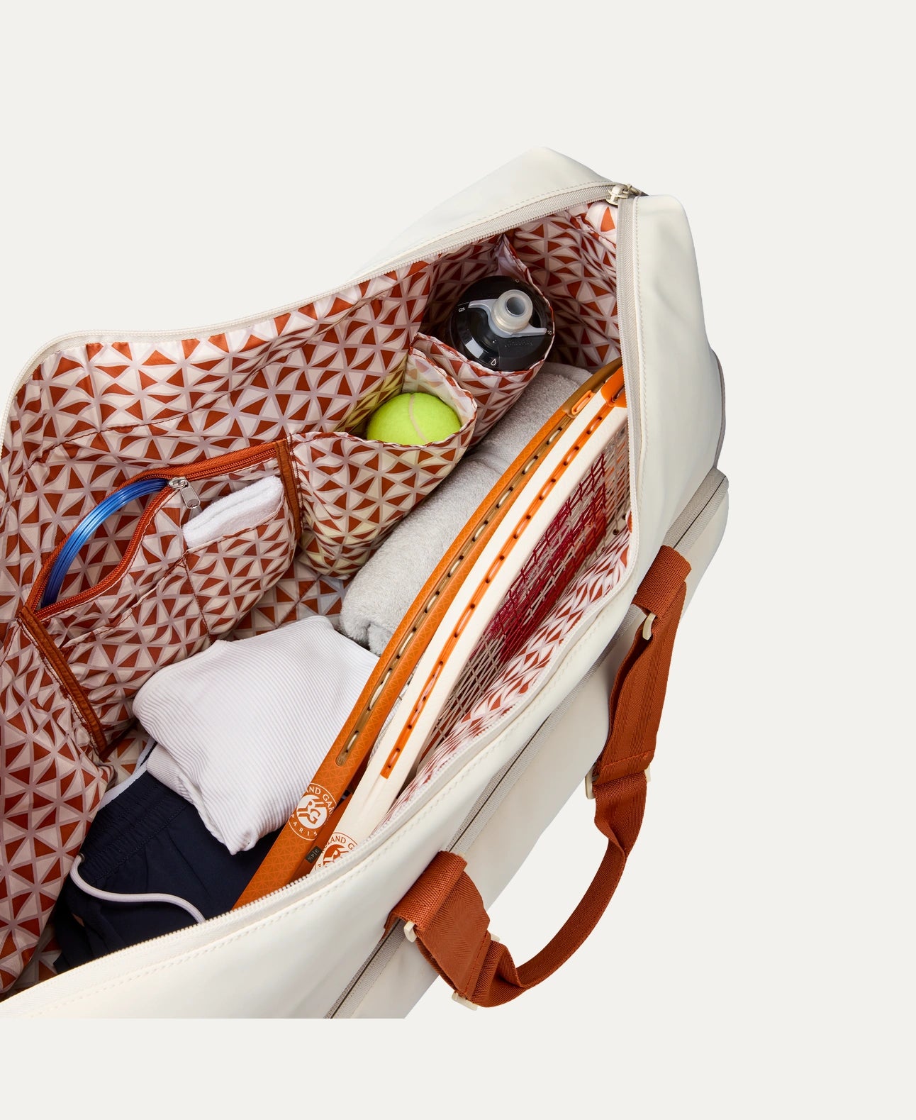 Wilson 2025 Roland Garros Large Duffle Bag (Cream-Clay-Grey) - 爱游戏体育-爱游戏|爱游戏官方网站