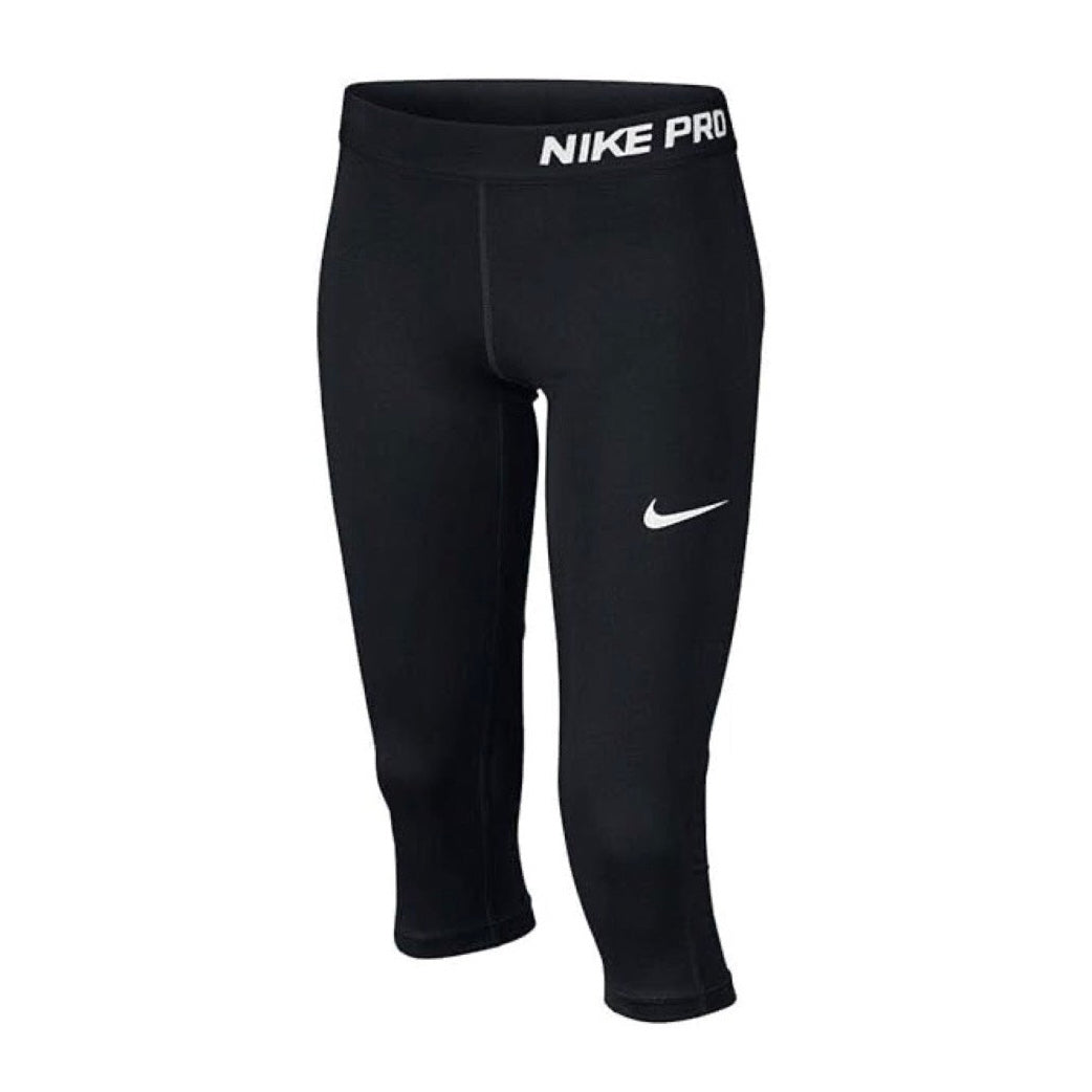 Nike Junior Kids / Youth Girl’s 3/4 Tight Pants (Black) (Size S)