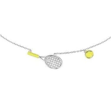 Tennis Racket Necklace (Gold / Silver) - 爱游戏体育-爱游戏|爱游戏官方网站