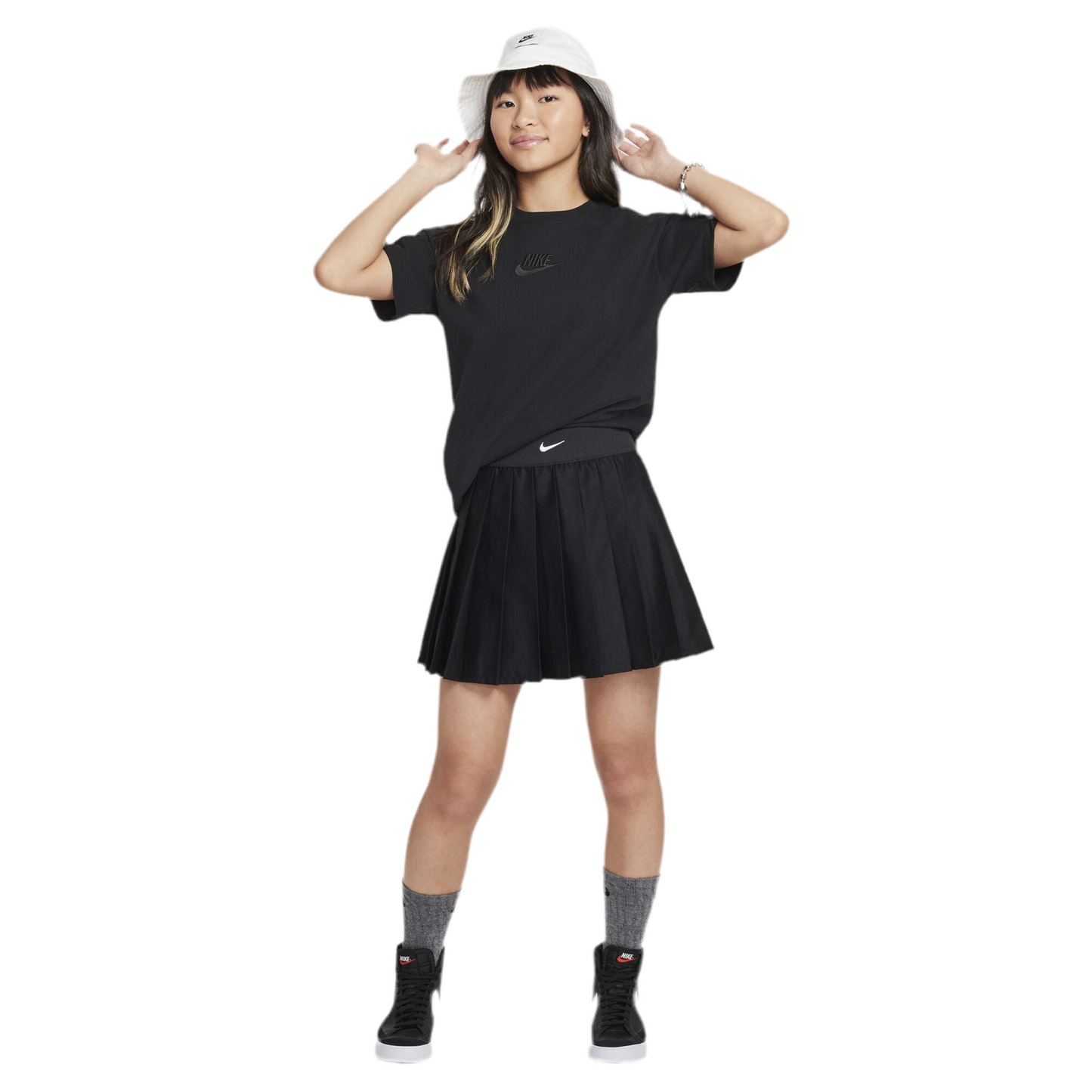 Nike Junior Kids / Youth Girl’s Sportswear Pleated Skirt (Black)