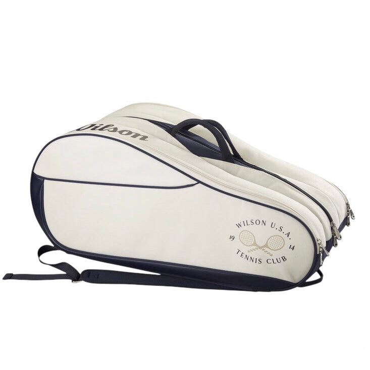 Wilson 1914 Heritage (12 Pack) Racket Bag (Cream-Dark Navy)