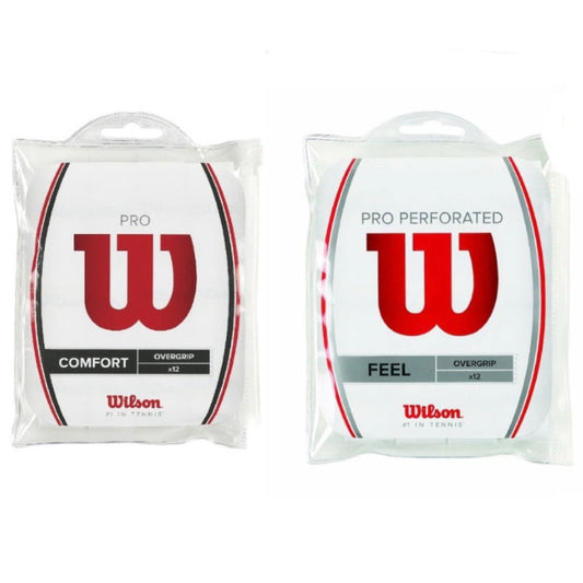 Wilson Pro Comfort / Pro Perforated Overgrip 12 pack (White) - 爱游戏体育-爱游戏|爱游戏官方网站