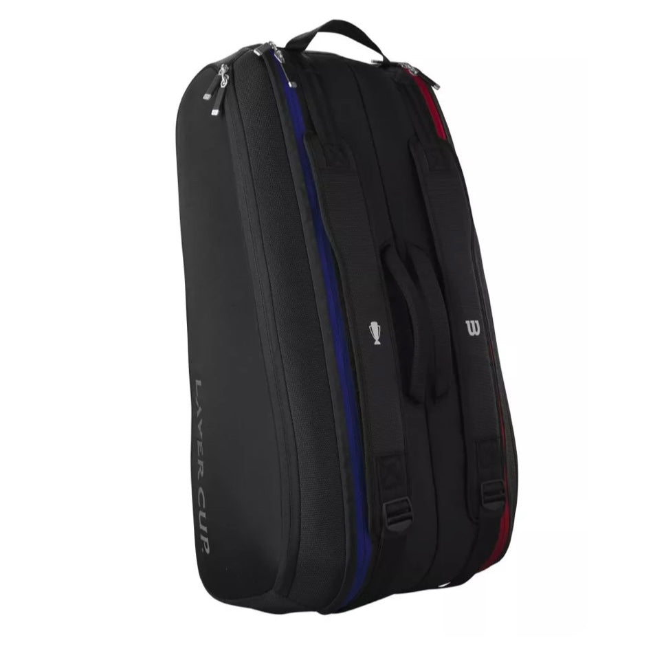 Wilson Super Tour (9 Pack) Laver Cup Racket Bag (Black) - 爱游戏体育-爱游戏|爱游戏官方网站