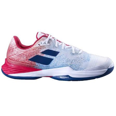 Babolat Jet Mach 3 All Court Men's Tennis Shoes (White-Estate Blue)