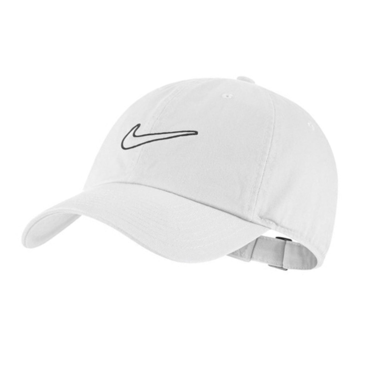 Nike Unisex Heritage 86 Essential Swoosh Cap (Black / White)
