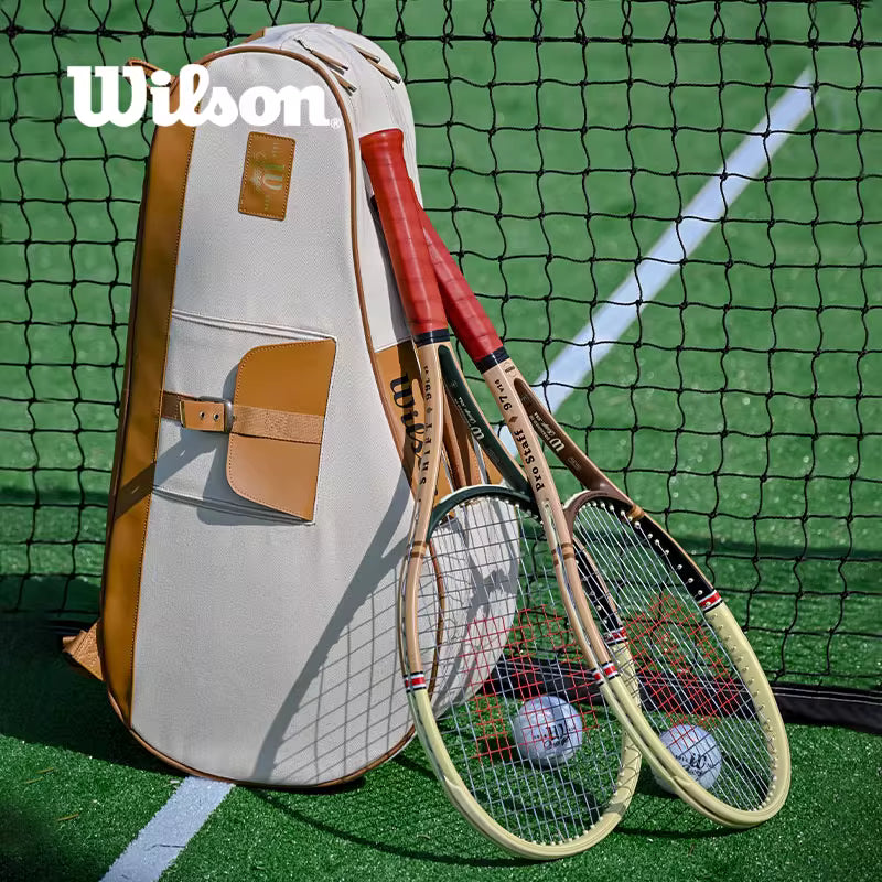 Wilson 110th Anniversary (6 Pack) Racket Bag (Cream-Brown) - 爱游戏体育-爱游戏|爱游戏官方网站