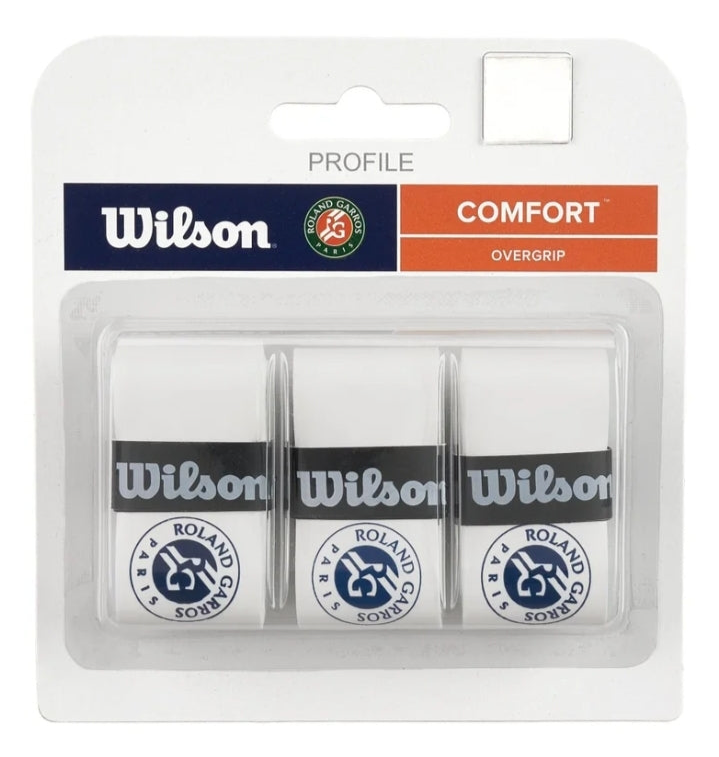 Wilson Roland Garros Profile Overgrip (White-Navy) (3 pieces) - 爱游戏体育-爱游戏|爱游戏官方网站