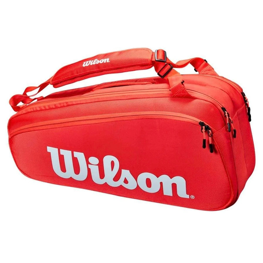 Wilson Super Tour (6 Pack) Racket Bag (Red) - 爱游戏体育-爱游戏|爱游戏官方网站