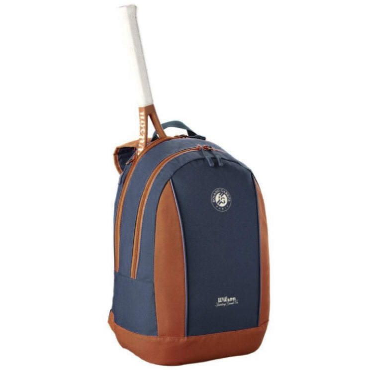 Wilson 2026 Roland Garros Youth Junior Team Backpack Bag (Navy-Clay)