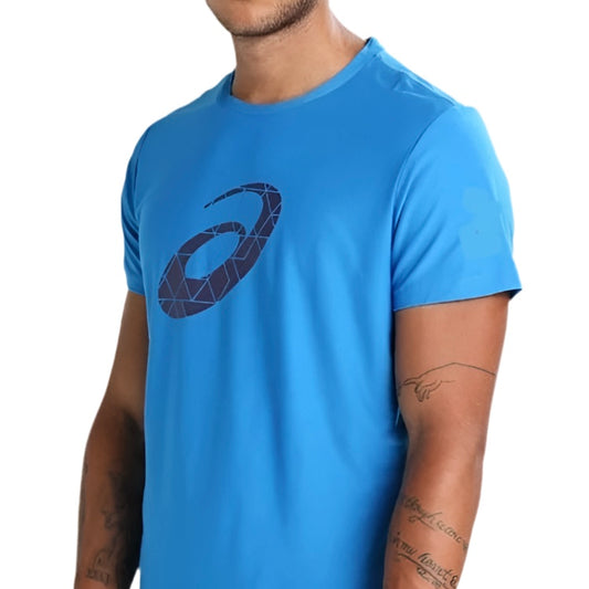ASICS Men's Dri-Fit Graphic SS Top Tee Shirt (Blue) (Size XXL) - 爱游戏体育-爱游戏|爱游戏官方网站