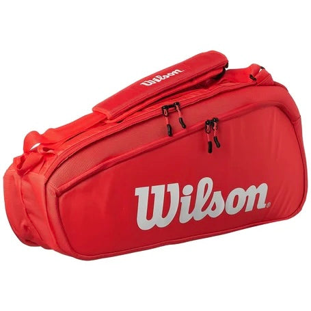 Wilson Super Tour (6 Pack) Racket Bag (Red) - 爱游戏体育-爱游戏|爱游戏官方网站