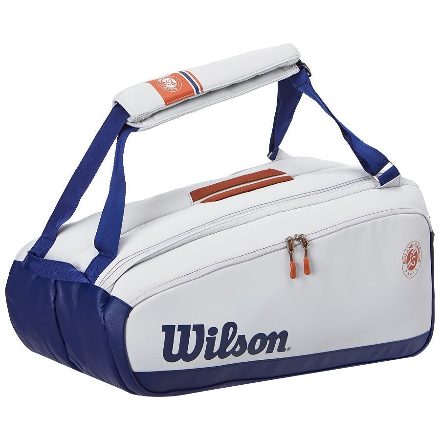 Wilson Roland Garros Premium (9 Pack) Racket Bag (Oyster-Navy) - 爱游戏体育-爱游戏|爱游戏官方网站