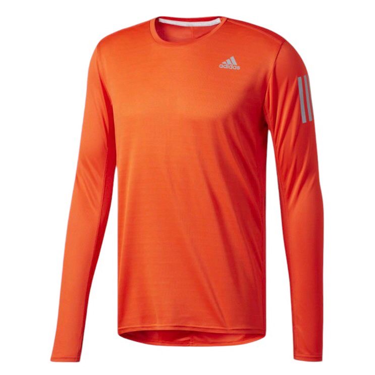 Adidas Men’s Response Tee Top Long Sleeve Shirt (Orange) - 爱游戏体育-爱游戏|爱游戏官方网站