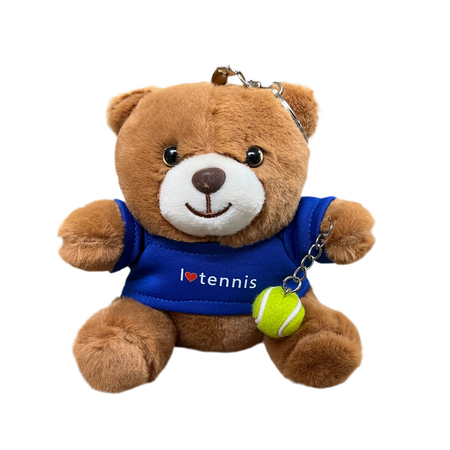 Teddy Bear Tennis Ball / Racket Plush Keychain Keyring - 爱游戏体育-爱游戏|爱游戏官方网站