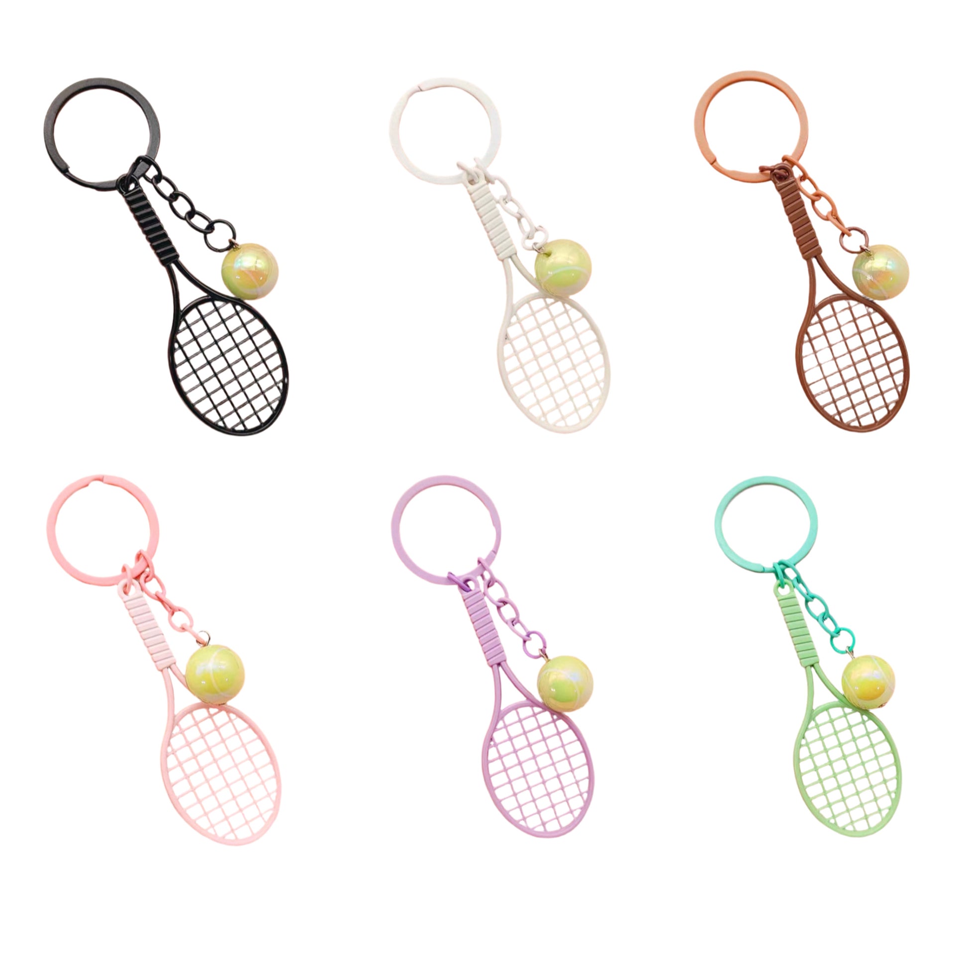 Tennis Racket Metal Keychain Keyring - 爱游戏体育-爱游戏|爱游戏官方网站