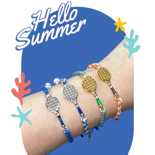 Tennis Racket Adjustable Cord Bracelet - 爱游戏体育-爱游戏|爱游戏官方网站