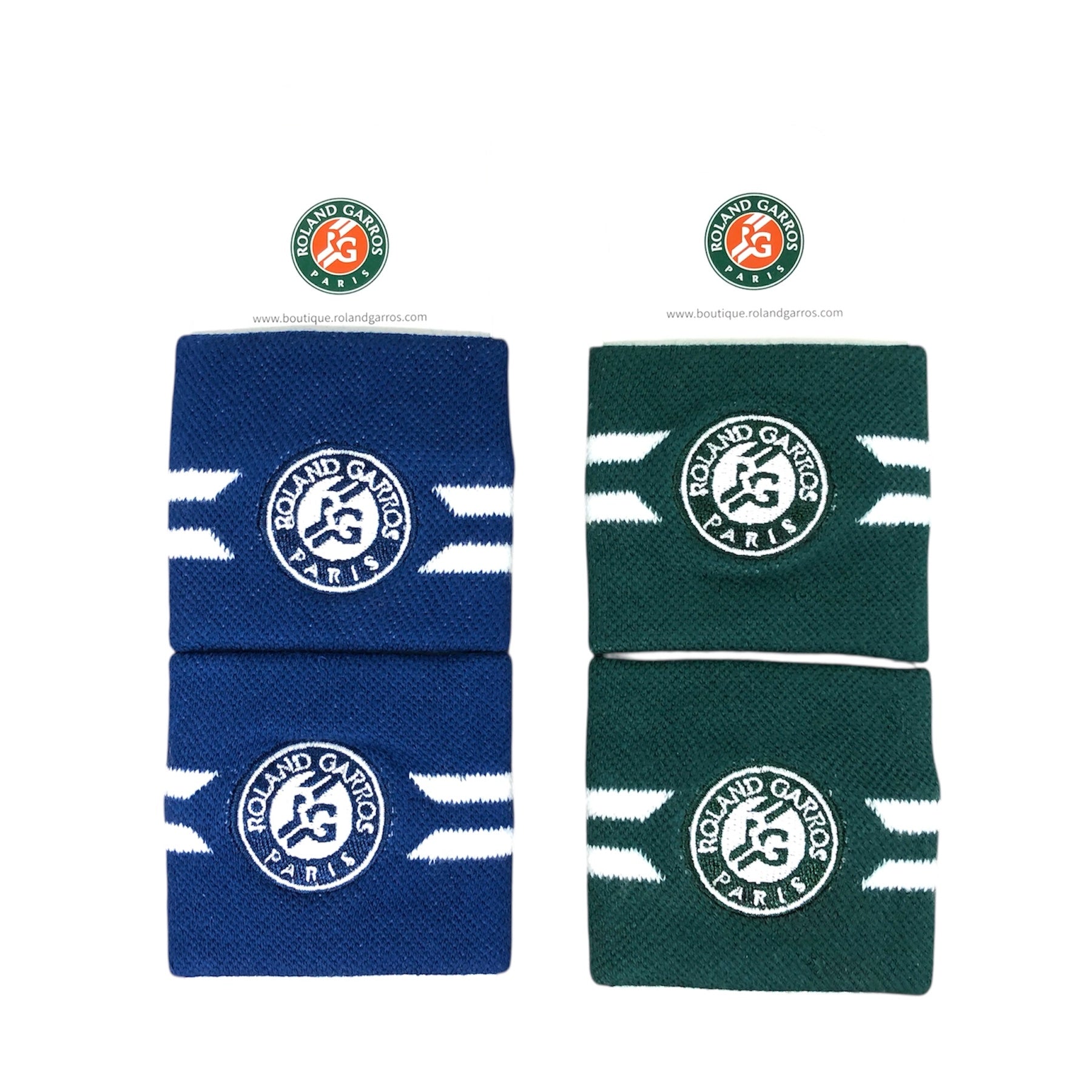 Roland Garros Wristbands (Navy / Green) - 爱游戏体育-爱游戏|爱游戏官方网站