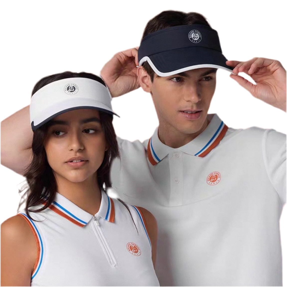 Roland Garros Logo Visor (White / Navy) - 爱游戏体育-爱游戏|爱游戏官方网站