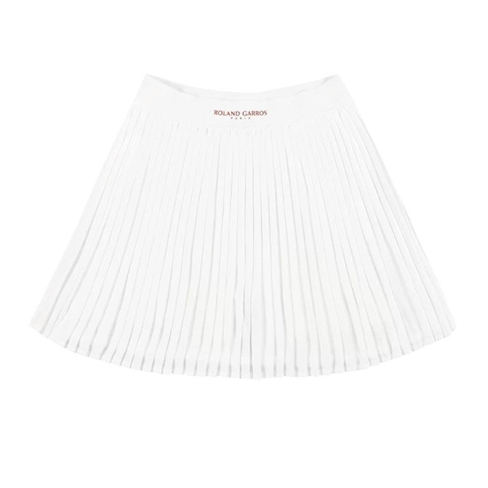 Roland Garros Junior Kids / Youth Girl’s Pleated Skirt (White) - 爱游戏体育-爱游戏|爱游戏官方网站
