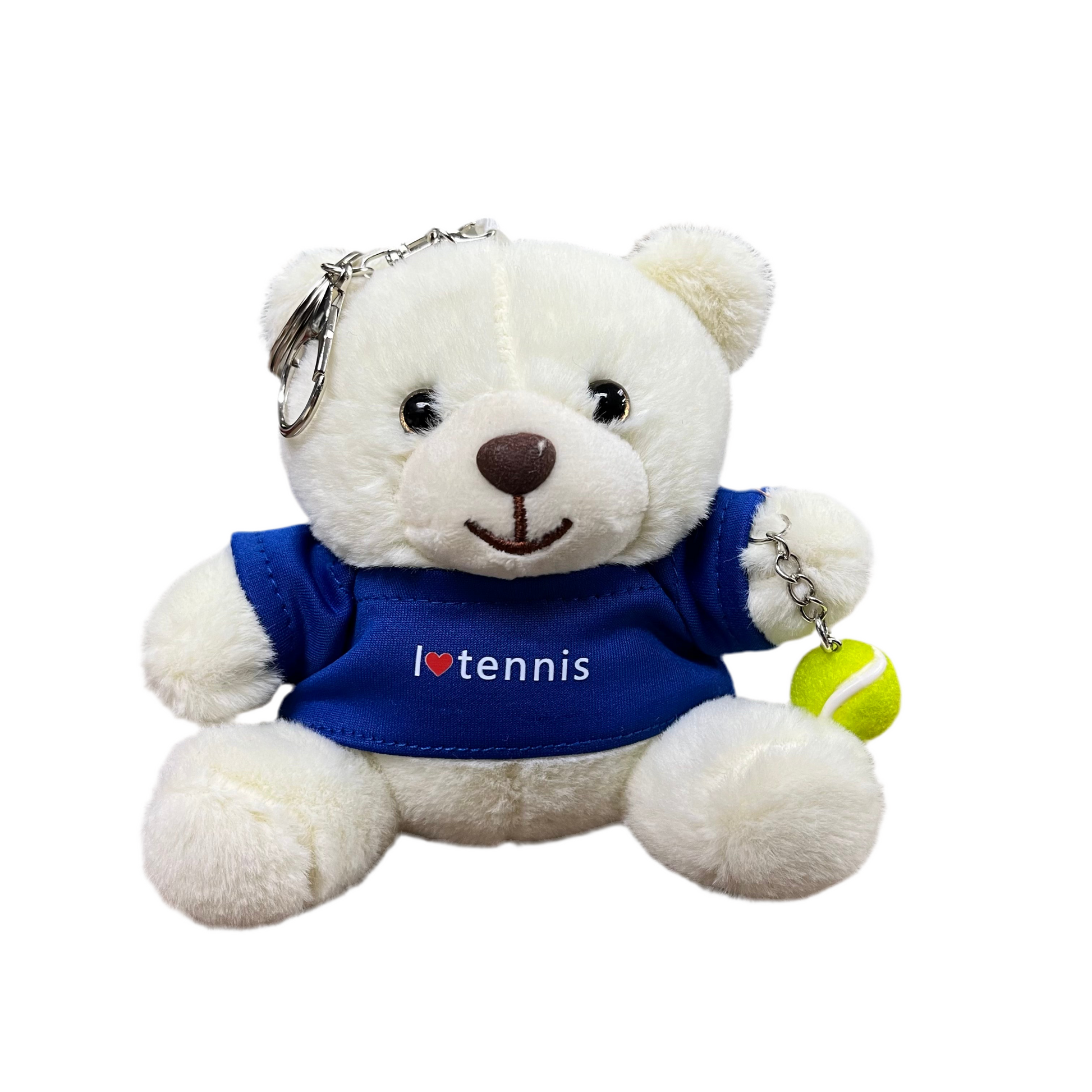 Teddy Bear Tennis Ball / Racket Plush Keychain Keyring - 爱游戏体育-爱游戏|爱游戏官方网站