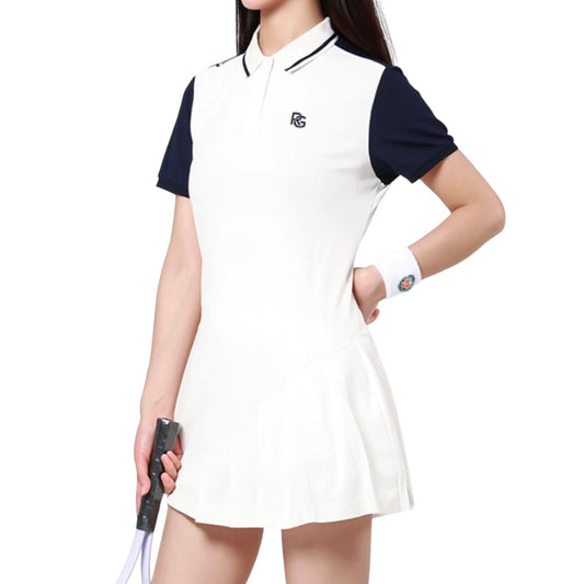 Roland Garros Women’s Logo Dress (White) - 爱游戏体育-爱游戏|爱游戏官方网站
