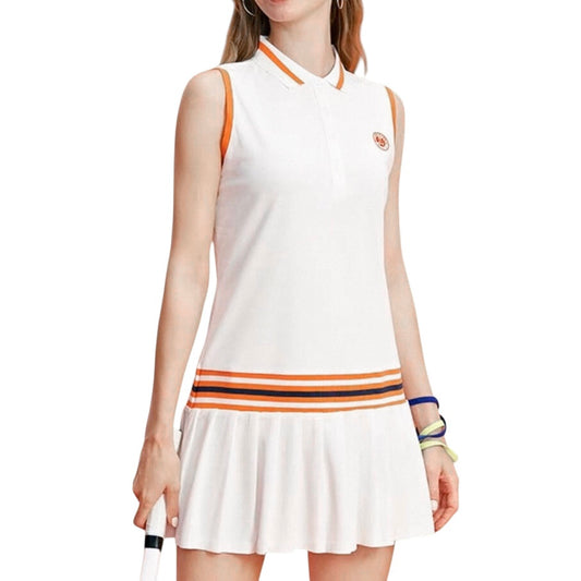 Roland Garros Women’s Sleeveless Dress (White) - 爱游戏体育-爱游戏|爱游戏官方网站