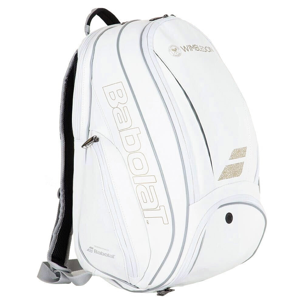 Babolat Pure Wimbledon Backpack Bag (White-Gold) - 爱游戏体育-爱游戏|爱游戏官方网站
