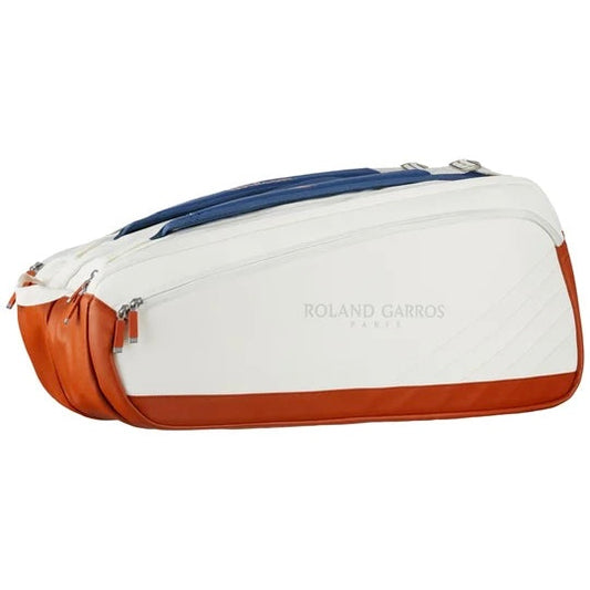 Wilson Roland Garros Super Tour (9 Pack) Racket Bag (White)