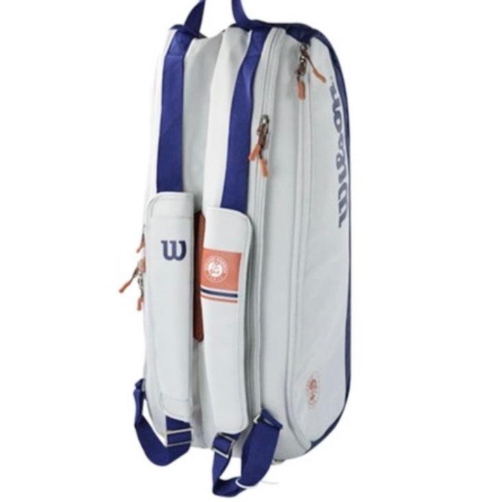 Wilson Roland Garros Premium (9 Pack) Racket Bag (Oyster Grey-Navy) - 爱游戏体育-爱游戏|爱游戏官方网站