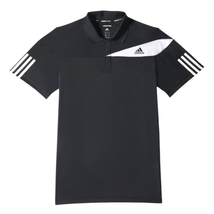 Adidas Men’s Dri-Fit Response Polo Top Tee Shirt (Black) - 爱游戏体育-爱游戏|爱游戏官方网站