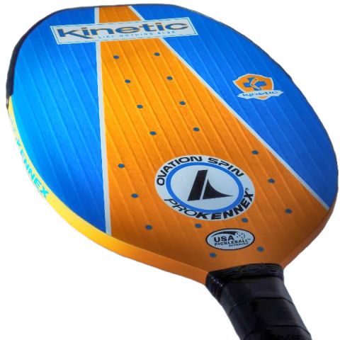ProKennex Ovation Spin Pickleball Paddle (Blue-Yellow) - 爱游戏体育-爱游戏|爱游戏官方网站