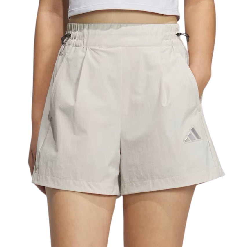 Adidas Women’s Modern Tech Woven Shorts (Beige) - 爱游戏体育-爱游戏|爱游戏官方网站