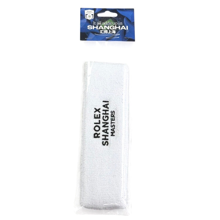 Rolex Shanghai Masters Elastic Headband Sweatband (Black / White) - 爱游戏体育-爱游戏|爱游戏官方网站