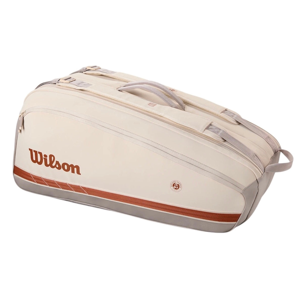 Wilson Roland Garros Super Tour (9 Pack) Racket Bag (Cream) - 爱游戏体育-爱游戏|爱游戏官方网站