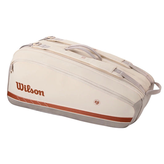 Wilson Roland Garros Super Tour (9 Pack) Racket Bag (Cream) - 爱游戏体育-爱游戏|爱游戏官方网站