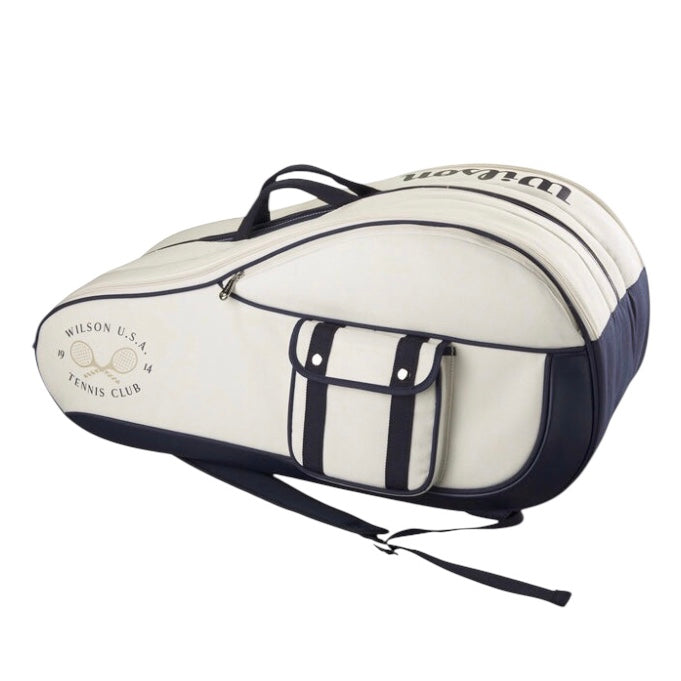 Wilson 1914 Heritage (12 Pack) Racket Bag (Cream-Dark Navy)