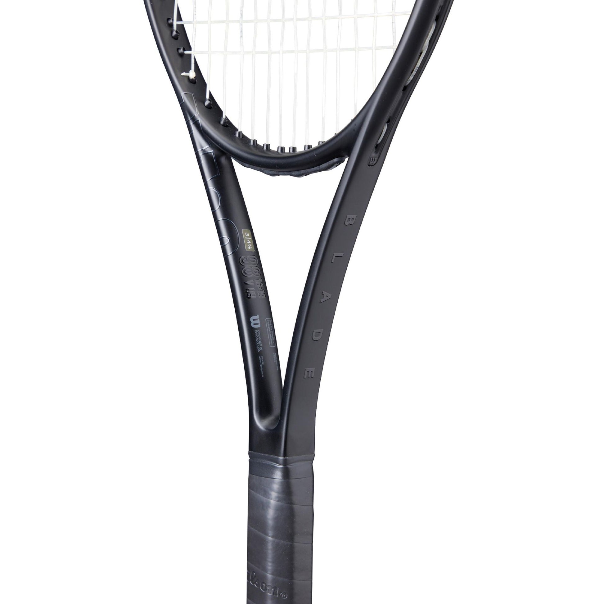 Wilson Blade 98 16x19 v9 Noir Limited Edition Tennis Racket (305g) (Unstrung) - 爱游戏体育-爱游戏|爱游戏官方网站