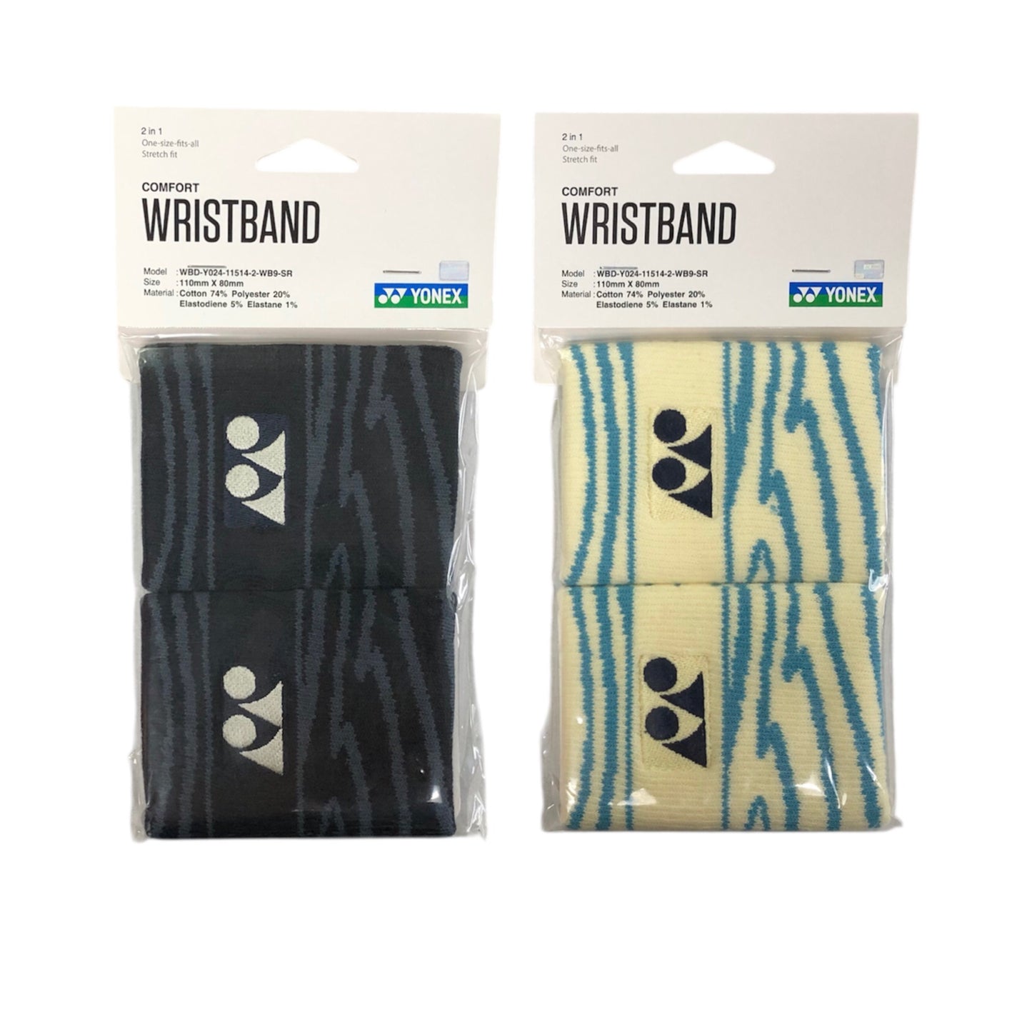Yonex 11cm Comfort Wristband (a pair) (Striped colour)