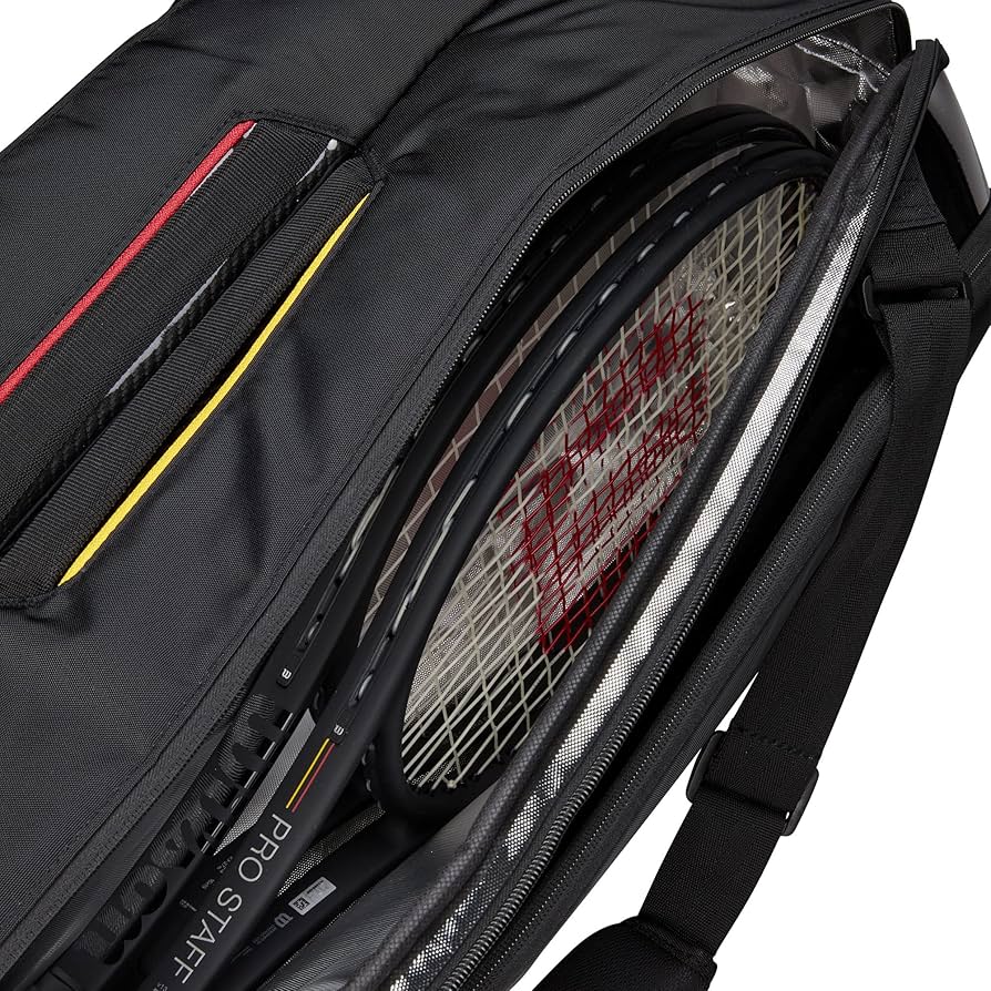 Wilson Super Tour (9 Pack) Pro Staff Racket Bag (Black) - 爱游戏体育-爱游戏|爱游戏官方网站