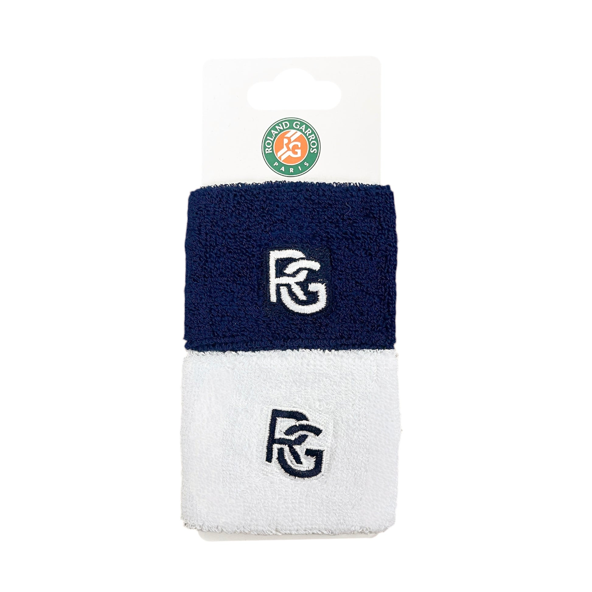 Roland Garros 6cm Logo Wristbands (Navy-White) - 爱游戏体育-爱游戏|爱游戏官方网站