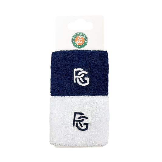 Roland Garros 6cm Logo Wristbands (Navy-White) - 爱游戏体育-爱游戏|爱游戏官方网站