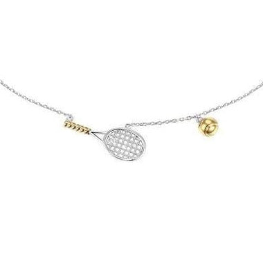 Tennis Racket Necklace (Gold / Silver) - 爱游戏体育-爱游戏|爱游戏官方网站
