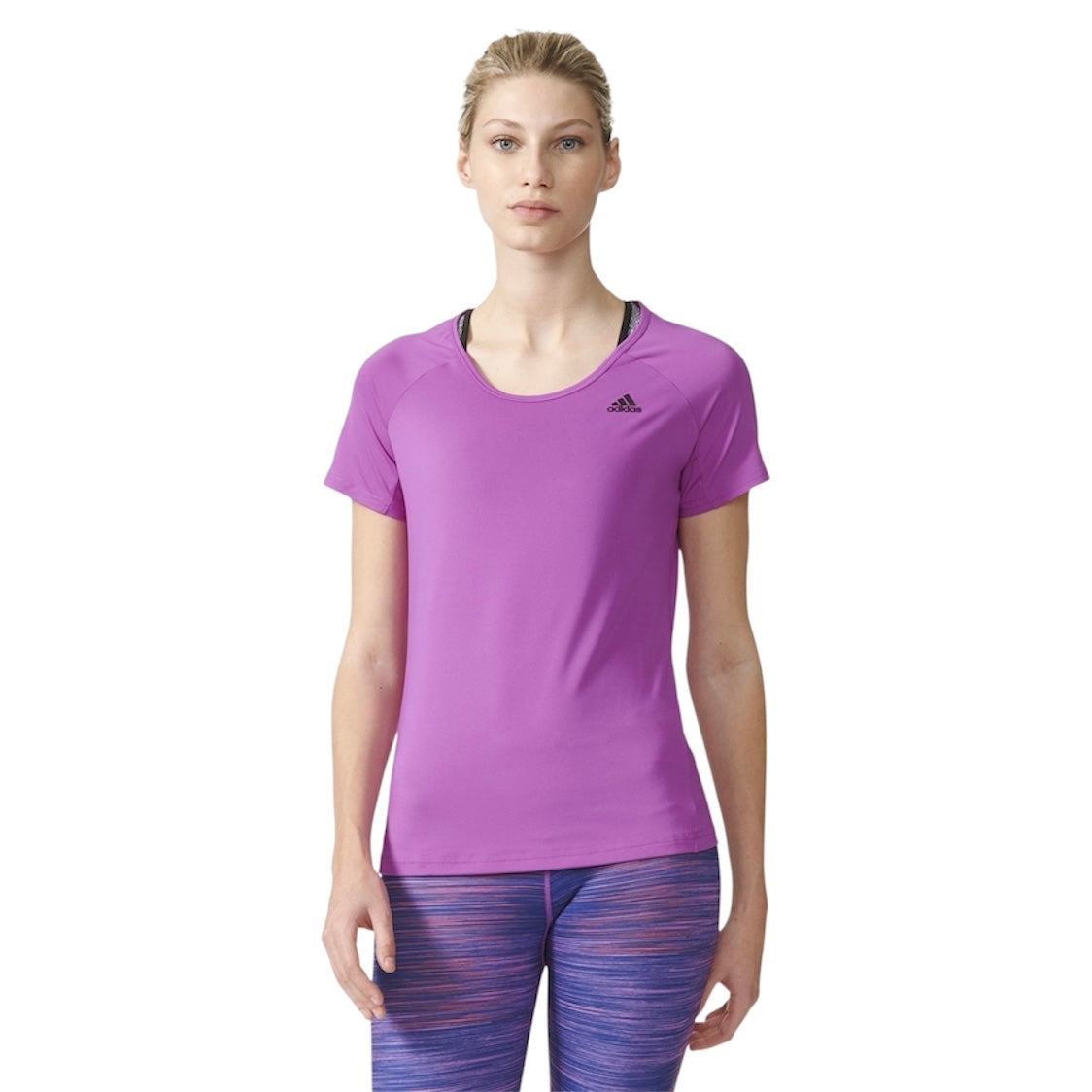 [CLEARANCE] Adidas Women's Dri-Fit Basic Performance Tee Top T-Shirt (Purple)