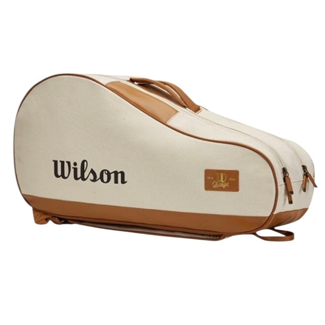 Wilson 110th Anniversary (6 Pack) Racket Bag (Cream-Brown) - 爱游戏体育-爱游戏|爱游戏官方网站